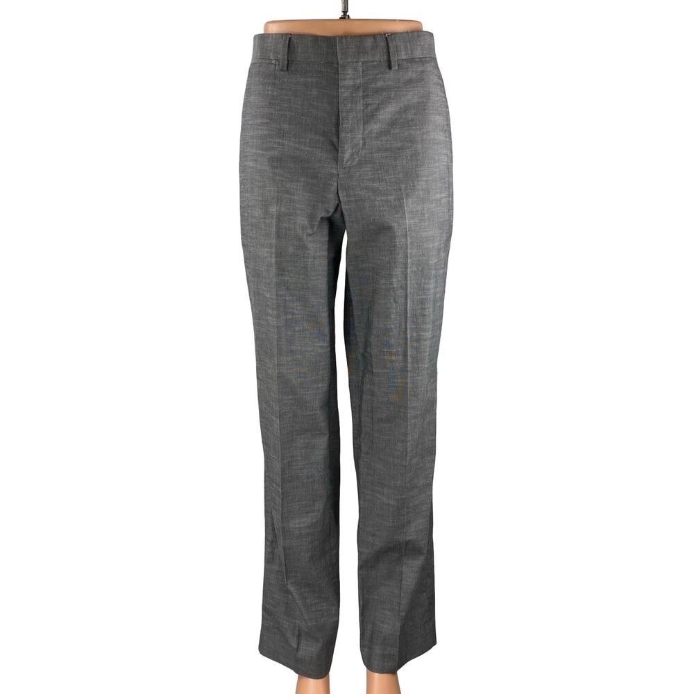 Express Women's Gray High Rise Straight Wide Leg Trousers Dress Pants Size 31X32